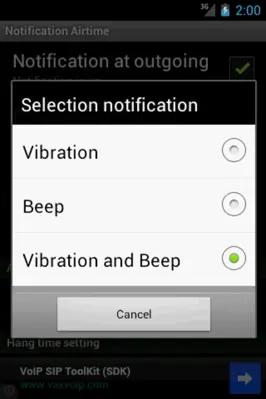 Notification Airtime android App screenshot 2